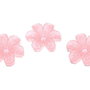 Margele din acril, frosted, floare, 30x9 mm, roz