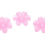 Margele din acril, frosted, floare, 30x9 mm, roz