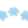 Margele din acril, frosted, floare, 30x9 mm, bleu