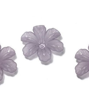 Margele din acril, frosted, floare, 30x9 mm