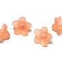 Margele din acril, frosted, floare, 9x4.5 mm