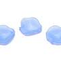 Pandantiv din acril, frosted, frunza, 15x15x4 mm, albastre