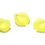Pandantiv din acril, frosted, frunza, 15x15x4 mm, galbene
