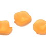 Pandantiv din acril, frosted, frunza, 15x15x4 mm, portocalii