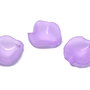 Pandantiv din acril, frosted, frunza, 15x15x4 mm, mov