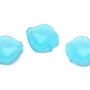 Pandantiv din acril, frosted, frunza, 15x15x4 mm, turcoaz