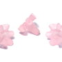 Margele din acril, frosted, floare, 18x20 mm, roz