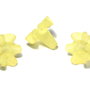 Margele din acril, frosted, floare, 18x20 mm, galbene