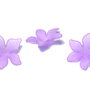 Margele din acril, frosted, floare, 29x27 mm, mov