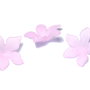 Margele din acril, frosted, floare, 29x27 mm, mov deschis
