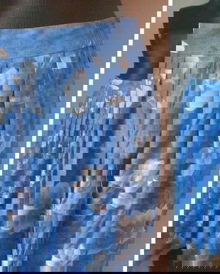 FUSTA VAPOROASA ALBASTRU FLORAL