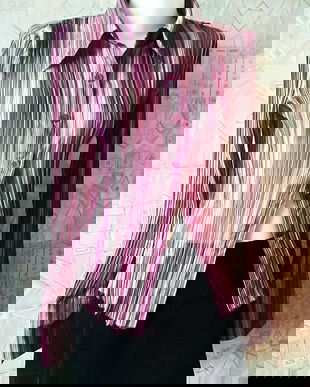 bluza de voal violet cu dungi