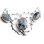 Baza colier - Quartz turmalinat  in rama argintata