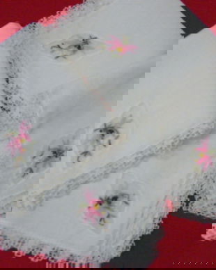 Set 4 batiste brodate