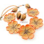 ''Flori tomnatice'' - set:colier + cercei atarnatori