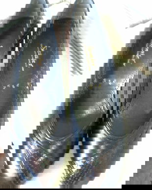 PANTOFI SEMLER  PIELE NATURALA SI CROCO  INTERIOR 24,5 CM