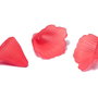 Margele din acril, frosted, floare, 20x20 mm, rosii