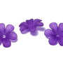 Margele din acril, frosted, floare, 33x8 mm, mov