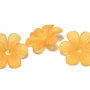 Margele din acril, frosted, floare, 33x8 mm, portocalii