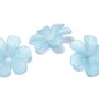 Margele din acril, frosted, floare, 33x8 mm, cyan