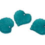 Pandantiv din acril, frosted, frunza, 16x15 mm