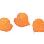 Pandantiv din acril, frosted, frunza, 16x15 mm, portocalii