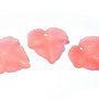 Pandantiv din acril, frosted, frunza, 24x23x3 mm