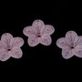 Margele din acril, frosted, floare, 18x5 mm, roz