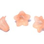 Margele din acril, frosted, floare, 16x12 mm