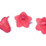 Margele din acril, frosted, floare, 16x12 mm