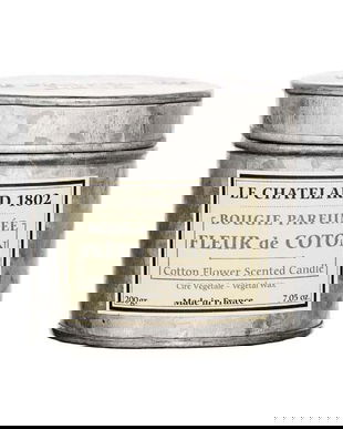 Lumanare Parfumata 200g Fleur de Coton Bumbac Le Chatelard 1802 Cutie Galva 2 Fitile