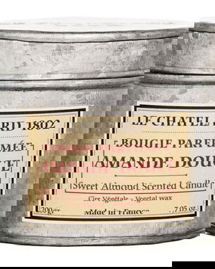 Lumanare Parfumata 200g Migdale Dulci Amandes Douces Le Chatelard 1802 Cutie Galva 2 Fitile