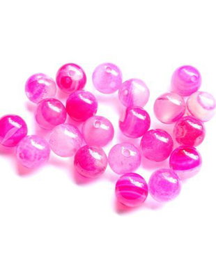 LPP814 - agate stripped fucsia 8 mm