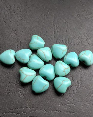 LPP1005 - turcoaz inima 10x10  mm