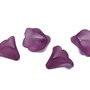 Margele din acril, frosted, floare, 10x10 mm, mov inchis