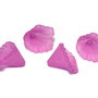 Margele din acril, frosted, floare, 12x12 mm, mov