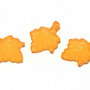 Pandantiv din acril, frosted, frunza, 18x13 mm, portocalii