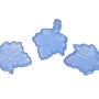 Pandantiv din acril, frosted, frunza, 18x13 mm, albastru