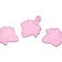 Pandantiv din acril, frosted, frunza, 18x13 mm, mov deschis