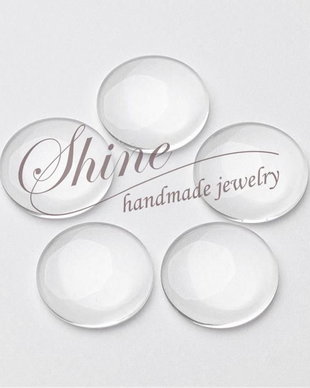 Cabochon sticla transparent, 25mm