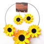 Set cercei si colier floarea soarelui  Sunflower