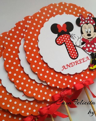 Cifra aniversara  cu tematica Minnie Mouse