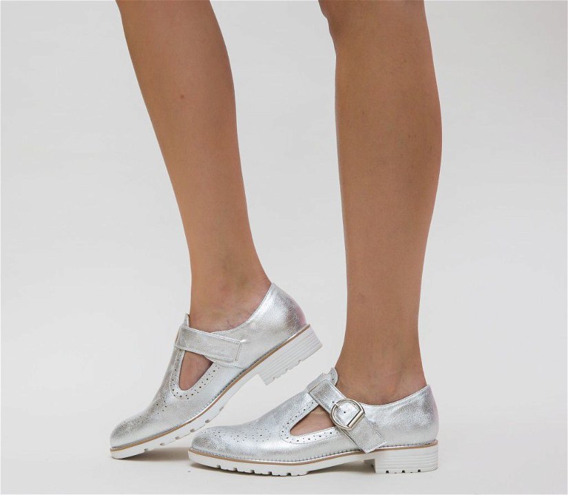 Pantofi Casual Pogas Argintii