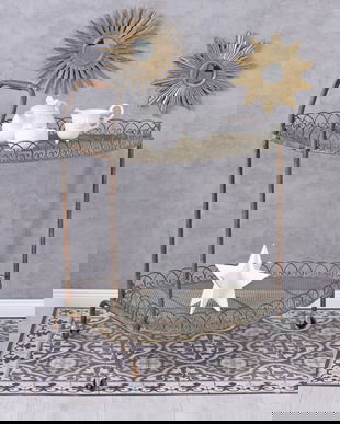 Minibar din fier forjat antik brown