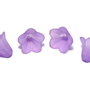 Margele din acril, frosted, floare, 14x10 mm, mov