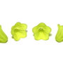 Margele din acril, frosted, floare, 14x10 mm, vernil