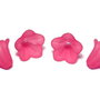 Margele din acril, frosted, floare, 14x10 mm, siclam
