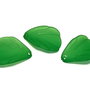 Pandantiv din acril, frosted, frunza, 20x19 mm, verde