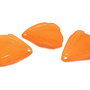 Pandantiv din acril, frosted, frunza, 20x19 mm, portocaliu