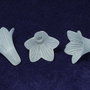Margele din acril, frosted, floare, 22x22 mm